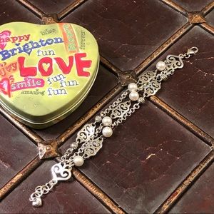 Brighton Pearl and Scroll Multi Strand Bracelet